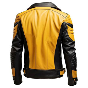 Designer Men's Cow Skin Leather Jacket-<b>Winter</b> Fashion High Street Stand Custom Design Embroidery Breathable Premium Quality - Product Image 3