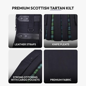 Fabricant professionnel de kilt, kilt sur mesure pour homme, kilt écossais en tartan, tenue traditionnelle des Highlands, usine OEM - Product Image 3