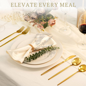 New Style Solid Color <b>Cutlery</b> <b>Set</b> In Stock Hot Sale <b>Cutlery</b> <b>Set</b> Quality Made <b>Gold</b> <b>Cutlery</b> <b>Set</b> - Product Image 4