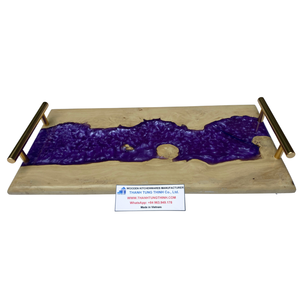 Planche à découper en bois Thanh Tung Thinh, rectangulaire, motif tortue côtière, artisanale, ustensile de cuisine en bois fabriqué au Vietnam - Product Image 3