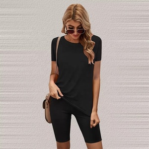 Conjunto de camiseta y pantalón corto de gran tamaño para mujer, gran oferta, 2022 - Product Image 6