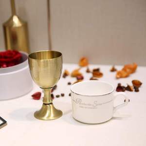Marvelous Style Brass Chalice for Christmas Celebration Luxury <b>Wine</b> Glass Metal <b>Goblet</b> and Cup With High Exclusive Good Quality - Product Image 5