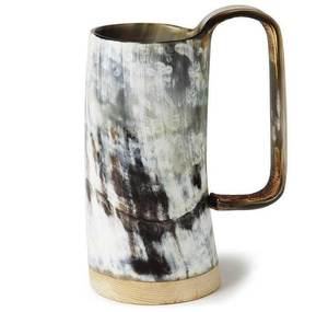 Chope à bière viking en corne naturelle réutilisable et écologique, personnalisable avec design et logo sur mesure pour les fêtes - Product Image 5