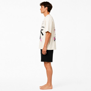 เสื้อยืดสตรีทแวร์ทรงหลวมไหล่ตก ระบายอากาศได้ดี เป็นมิตรกับสิ่งแวดล้อม ผลิตจากผ้าฝ้าย 100% สำหรับทุกเพศทุกวัย รับผลิตแบบ OEM ODM - Product Image 4