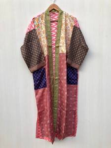 Kimono de seda multicolor con estampados para mujer, de manga larga, para playa o resort, venta al por mayor - Product Image 5