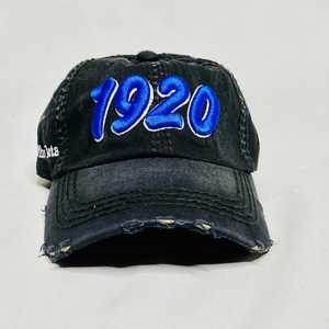 หมวกแก๊ปยีนส์สีดำ Zeta Phi Beta 1920 ปักลายสีน้ำเงิน หมวกเบสบอลสำหรับชมรมนักศึกษา สายปรับได้ สไตล์ลำลองสำหรับผู้หญิง - Product Image 1