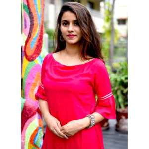 Magnifique ensemble de costume respirant en crêpe de coton rouge pour femme, taille XS - Product Image 3