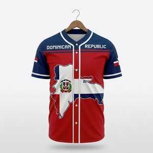 Nueva Camiseta de Béisbol Personalizable Unisex con la Bandera de la República Dominicana para Hombre, Ropa Deportiva - Product Image 2