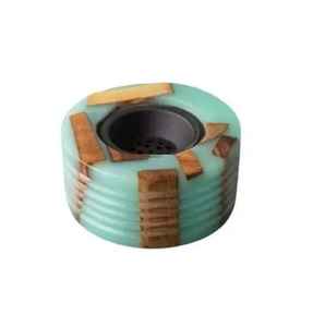 Brûleur à Bakhoor en résine époxy artisanal moderne pour Ramadan et l'Aïd, Mabkhara circulaire personnalisée, porte-encens le plus vendu - Product Image 4