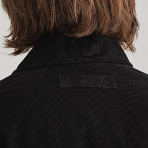เสื้อแจ็คเก็ตวาร์ซิตี้มีฮู้ดสำหรับผู้ชาย Urban Crust สีดำ ส้ม ขาว ดีไซน์ปะติด คอตั้ง กระดุมแถวเดียว สไตล์ลำลอง - Product Image 6
