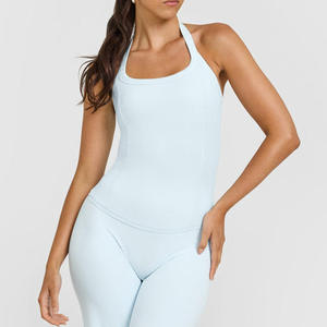 เสื้อกล้ามออกกำลังกายสำหรับผู้หญิง เสื้อกล้ามมีบราในตัว เสื้อกล้ามโยคะแบบ Racerback เสื้อกล้ามโยคะแบบไม่มีแขน เสื้อวิ่งโยคะ - Product Image 3
