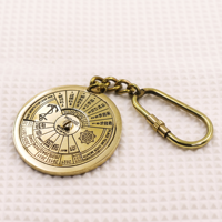Porte-clés Calendrier Métal Vintage Date Anniversaire Unique Significatif Anneau de Clés Rond Souvenir Nautique Cadeau avec Logo Personnalisé