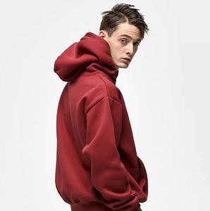 Latest Style Customized High Quality Regular Fit Black Color Fleece Quick Dry Breathable Autumn Casual Pullover <b>Men's</b> <b>Hoodies</b> - Product Image 2