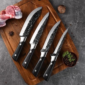 Juego de Cuchillos de Cocina Hechos a Mano, Juego de 4 Piezas para Chef, Acero Inoxidable, Ambidiestro, para Deshuesar, Cortar, Filetear y Picar - Product Image 1