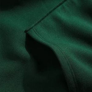 Sudadera con Capucha Verde para Hombre, Corte Regular, Color Sólido, 100% Algodón Felpa, Impermeable, Resistente al Viento, con Bolsillo, Moda de Invierno - Product Image 4