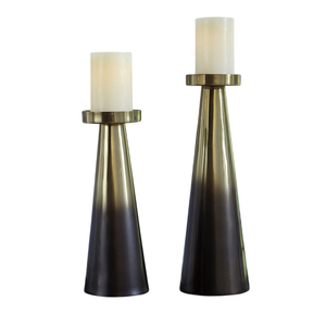Nuevo y moderno candelabro para decoración del hogar, portavelas de alta calidad con acabado dorado, de aluminio fundido, hecho a mano y personalizado. - Product Image 3