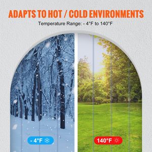 Tenda a Strisce in PVC Trasparente per Porta, Altezza 84'' x Larghezza 48'', Spessore 0,08'', 8 Pezzi, Ricambi per Congelatore e Frigorifero - Product Image 4