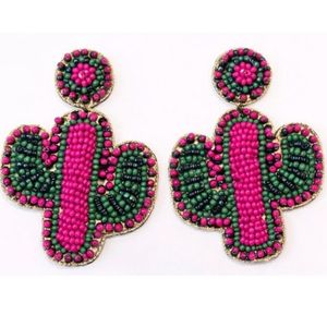 Rizir Fashion - Joyería Boho Colorida para Mujer, Hecha a Mano, con Cuentas de Cactus Bordadas, Chapada en Oro de 14K, para Fiestas, Venta al por Mayor - Product Image 3