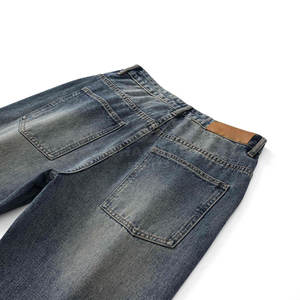 Pantalones de mezclilla de corte elegante para oficina y uso casual con pantalones de hombre lavados de primera calidad. - Product Image 5