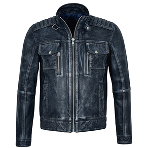 Chaqueta de Motociclista Personalizada para Hombre, de Cuero Napa de Oveja Genuino, Estilo Vintage Encerado, Chaqueta de Cuero para Motociclista con Aspecto Desgastado, Marca Privada, Venta al Por Mayor - Product Image 6