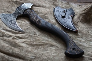 Custom Handmade Industrial DIY <b>Axe</b> Head Carbon Steel Blade Wood <b>Handle</b> 18in Overall Length 3Lb Weight Survival - Product Image 5