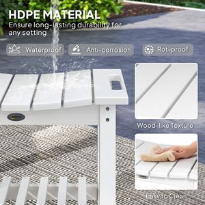 Banco de Ducha para Exteriores de HDPE, Resistente a la Intemperie, con Almohadillas Antideslizantes Blancas - Product Image 4