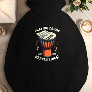PLAYING DRUMS NOT HEARTSTRINGS sudaderas casuales de mujer - Product Image 1