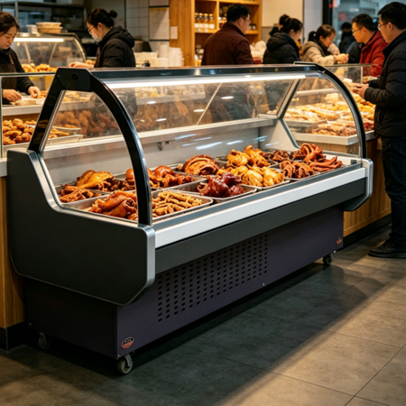 High-quality Glass Door Refrigerated Display case Cooked Food Refrigerated Display case for Supermarket