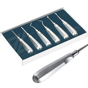 Ensemble d'élévateurs radiculaires luxateurs 06 pièces/ensemble, manuels, en acier inoxydable, pour extraction dentaire, haute qualité, certifiés CE Classe I Zoha - Product Image 1