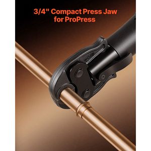 Mandrino ProPress da 3/4 pollici per utensili a pressione HVAC serie Compact, in acciaio temprato 52 HRC, compatibile con utensili a pressione da 24KN COPPE - Product Image 2