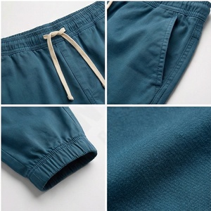 กางเกงจ็อกเกอร์ทรงตรงขากว้างสไตล์วินเทจสำหรับผู้ชาย ผ้าขนสัตว์เนื้อบางเบา ระบายอากาศได้ดี เอวยางยืด เหมาะสำหรับใส่ทำงานในฤดูใบไม้ร่วง - Product Image 4