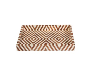 Bandeja de resina con diseño moderno, bandeja de MDF, bandeja decorativa, bandeja para servir en la cocina y eventos a un precio muy razonable. - Product Image 1