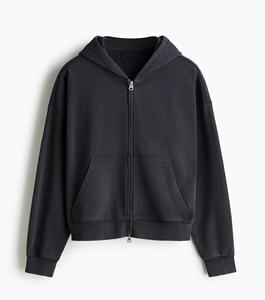 เสื้อฮู้ดดี้ซิปแบบสวมหัวทรงโอเวอร์ไซส์สำหรับผู้ชาย ผลิตตามสั่ง (OEM) พิมพ์ลายได้ตามต้องการ ผ้าถักเนื้อหนัก 360 กรัม ทรงหลวมไหล่ตก สไตล์สตรีทแวร์ เป็นมิตรต่อสิ่งแวดล้อม - Product Image 5