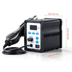 Estación de Retrabajo de Aire Caliente 700W con Pantalla Digital, Pistola de Aire Caliente SMD 212 932 F con Flujo de Aire Ajustable y 3 Canales Preestablecidos para Desoldar - Product Image 2