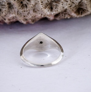 925 Sterling Silver Natural Black Onyx <b>Evil</b> <b>Eye</b> Design <b>Ring</b> Vintage Geometric Pattern Gemstone <b>Rings</b> Wholesale Jewelry - Product Image 3