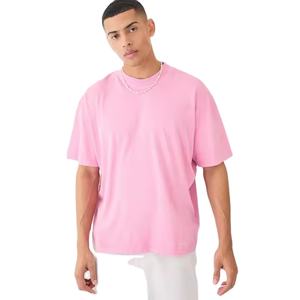 Camiseta 100% algodón personalizada para hombre Diseño de lavado ácido con bordado Camisetas de algodón de tela tejida de 200gsm - Product Image 1