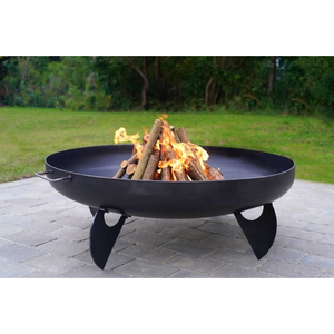 Brasero Clásico para Jardín, Cuenco Redondo de Hierro para Fogatas y Campamentos con Patas de Trípode y Asas para Calefacción y Barbacoa - Product Image 5
