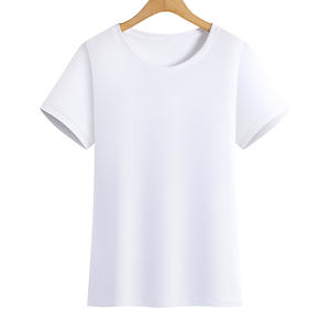 Camiseta de Cuello Redondo de Algodón Puro con Diseño de Logotipo Personalizado OEM, Tejido de Punto, Mangas Cortas, Estilo Liso para Fiestas y Ropa de Trabajo - Product Image 1