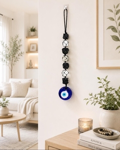 Adornos Colgantes de Borla de Turmalina y Selenita con Ojo Turco Feng Shui, Ecológicos, Premium, en Blanco y Negro, Muy Demandados para Decoración del Hogar y Coche, Disponibles - Product Image 6