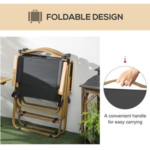 Set di 2 Sedie Pieghevoli Leggere e Portatili Nere per Festival all'Aperto, Pesca, Spiaggia e Campeggio - Product Image 5