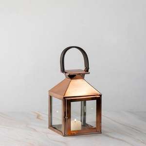 Lanterne carrée décorative en fer forgé artisanale Kayna Export, décoration de Noël, pots à bougies fantaisie, lanterne suspendue pour la maison et le jardin - Product Image 1