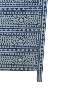 ILAHI's Bone Inlay <b>Drawer</b> Modern Design Agate Detailing <b>Storage</b> Portable Home Furniture - Product Image 1