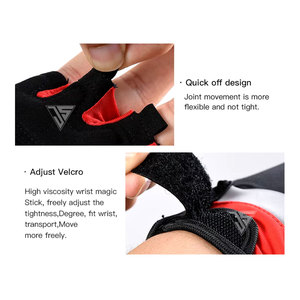 Gants de cyclisme unisexes d'hiver, doux, antidérapants, mi-doigts, imperméables, compatibles écran tactile, avec fermeture éclair, en tissu polyester extensible et doux comme une serviette - Product Image 4