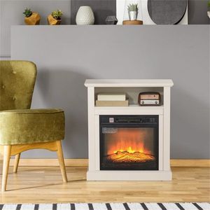 Caminetto Elettrico Moderno con Telecomando, Fiamma LED, Design in Vetro e Acciaio per Casa, Hotel e Camper - Product Image 1