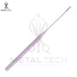 Factory Supply Hair Extension <b>Threader</b> Tool Steel Wire Loop Pulling <b>Needle</b> Set Textured Handle For Salon Extension Supplies - Product Image 5