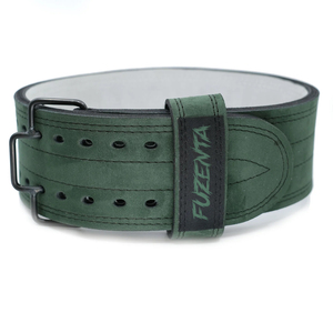 Ceinture de musculation réglable en cuir de vachette noir olive à dégagement rapide 10 mm, support lombaire antidérapant personnalisé, ceinture à double boucle - Product Image 6