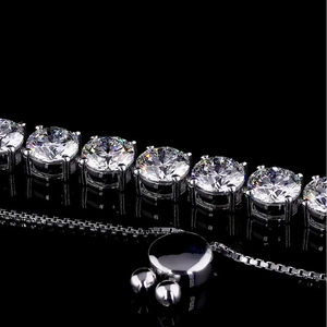 Pulsera de tenis ajustable con cadena y diamantes cultivados en laboratorio, certificados IGI, 11 quilates, oro de 14 quilates, color D-E, claridad VVS-VS, para mujer - Product Image 4