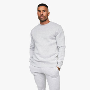 Sweat-shirt unisexe de haute qualité en coton 100% à col rond, personnalisé avec broderie sur le devant, essentiels vintage à manches longues pour homme - Product Image 1
