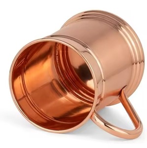 แก้วทองแดงดีไซน์สวยงาม ตกแต่งลายตอก พร้อมหูจับ สไตล์วินเทจ - Product Image 4
