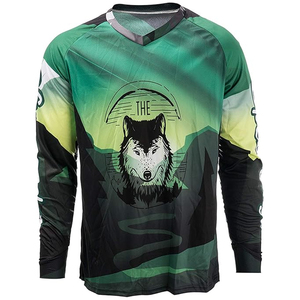 เสื้อเจอร์ซีย์มอเตอร์ครอสวิบากแบบยูนิเซ็กซ์ พิมพ์ลายโลโก้ตามสั่ง ระบายอากาศได้ดี แห้งเร็ว ผลิตจากโพลีเอสเตอร์/ไนลอน ด้วยเทคนิคการพิมพ์แบบซับลิเมชั่น สำหรับชุดกีฬา - Product Image 1